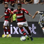 Bruno Henrique em Flamengo x Santos, jogo que iniciou a investigação — Foto: Agif