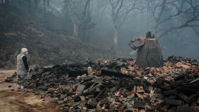Incêndios na Coreia do Sul devastam tempo budista milenar; veja as fotos