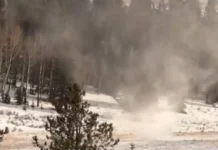 Raro “tornado de neve” é flagrado em vídeo nos EUA; veja as imagens