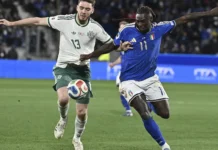 No sufoco, Itália bate Irlanda do Norte e mantém vivo o sonho de voltar à Copa