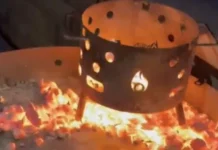 Tornado atrapalha churrasco na concentração da Argentina