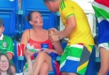 Discussão entre casal na Copa viraliza e internet pede o divórcio; veja